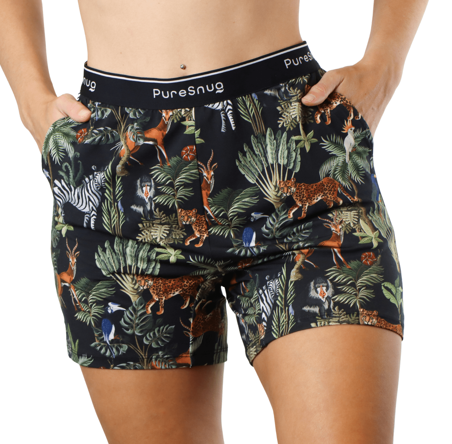 Stretchy, breathable women's lounge shorts that are the most obvious comfy choice for binging Netflix in or as ultra soft pyjamas. Available in all sizes for all women including XXXL.