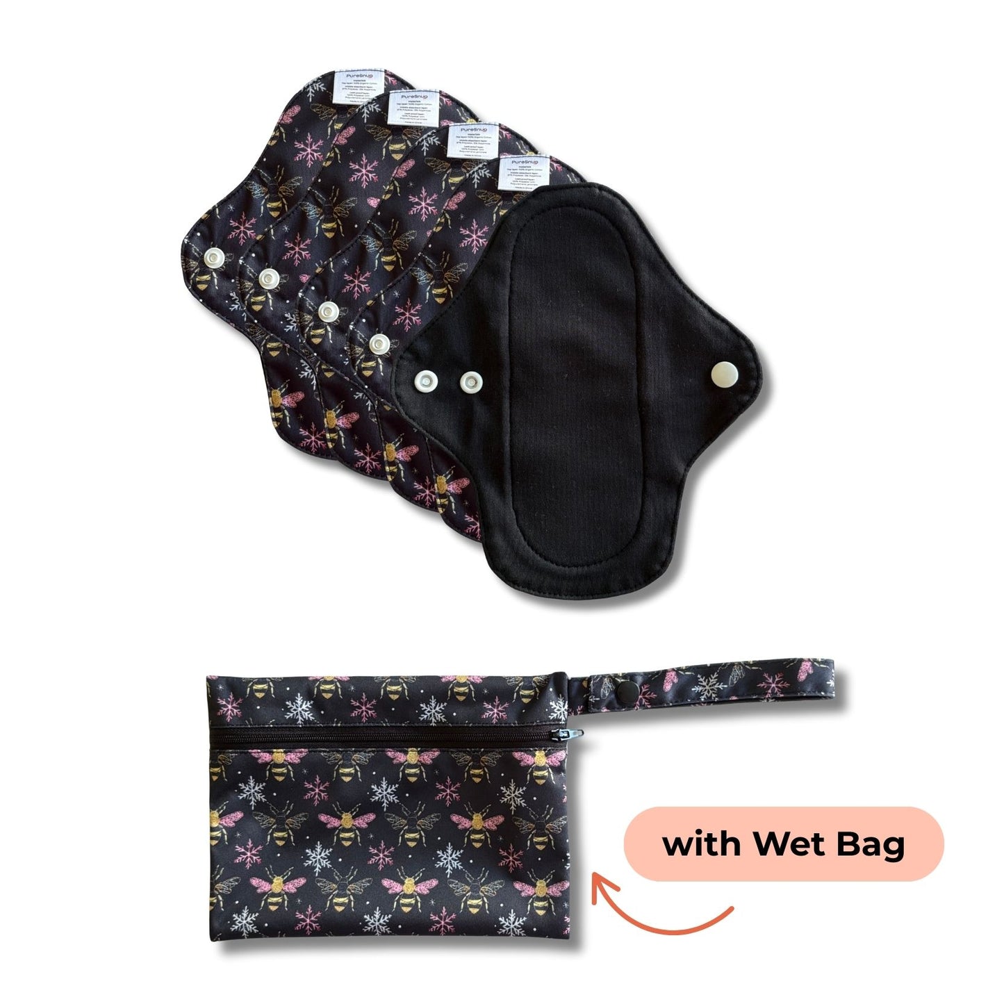 Reusable Panty Liners - 5pcs w/ Wet Bag