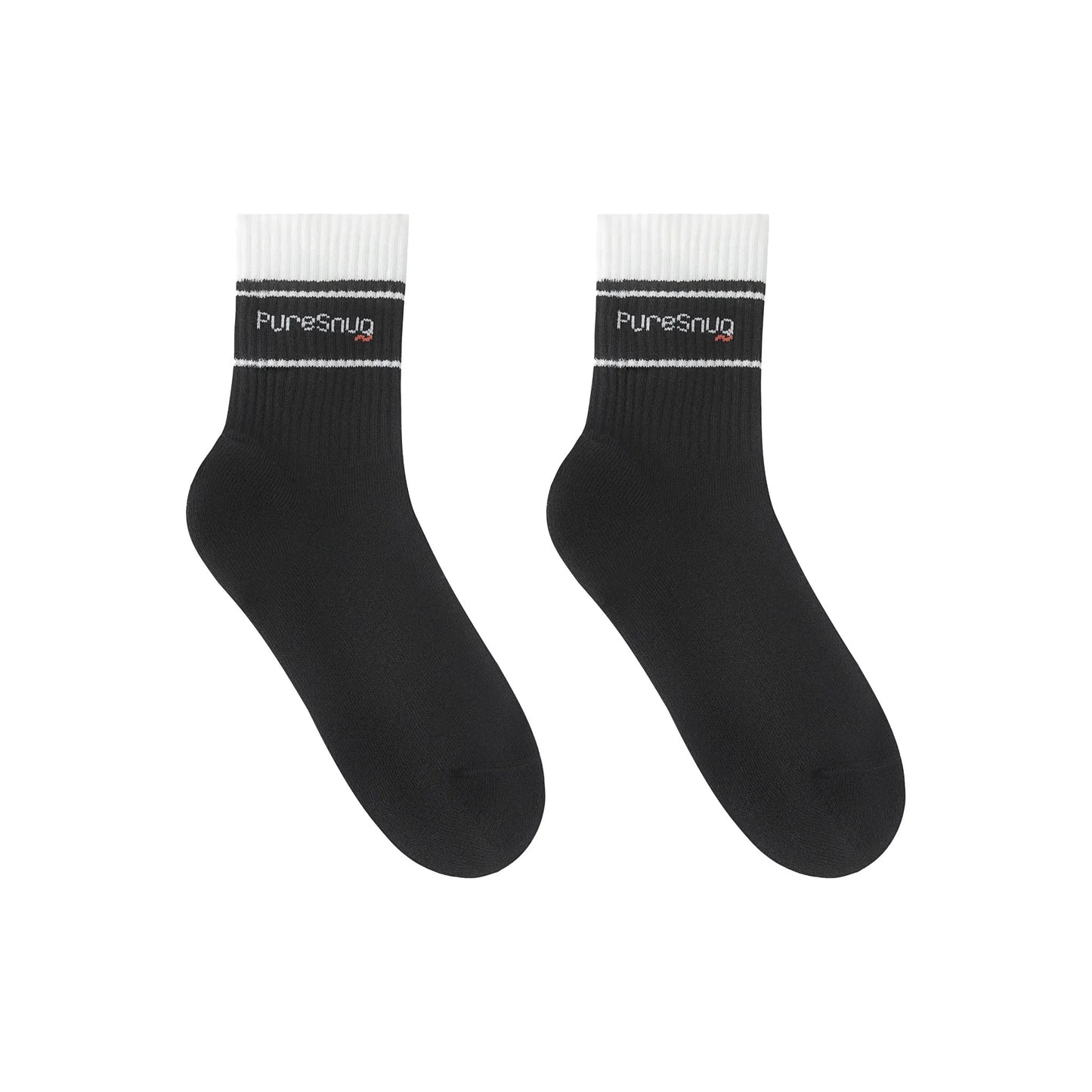 PureSnug Classic Crew Socks (Black)