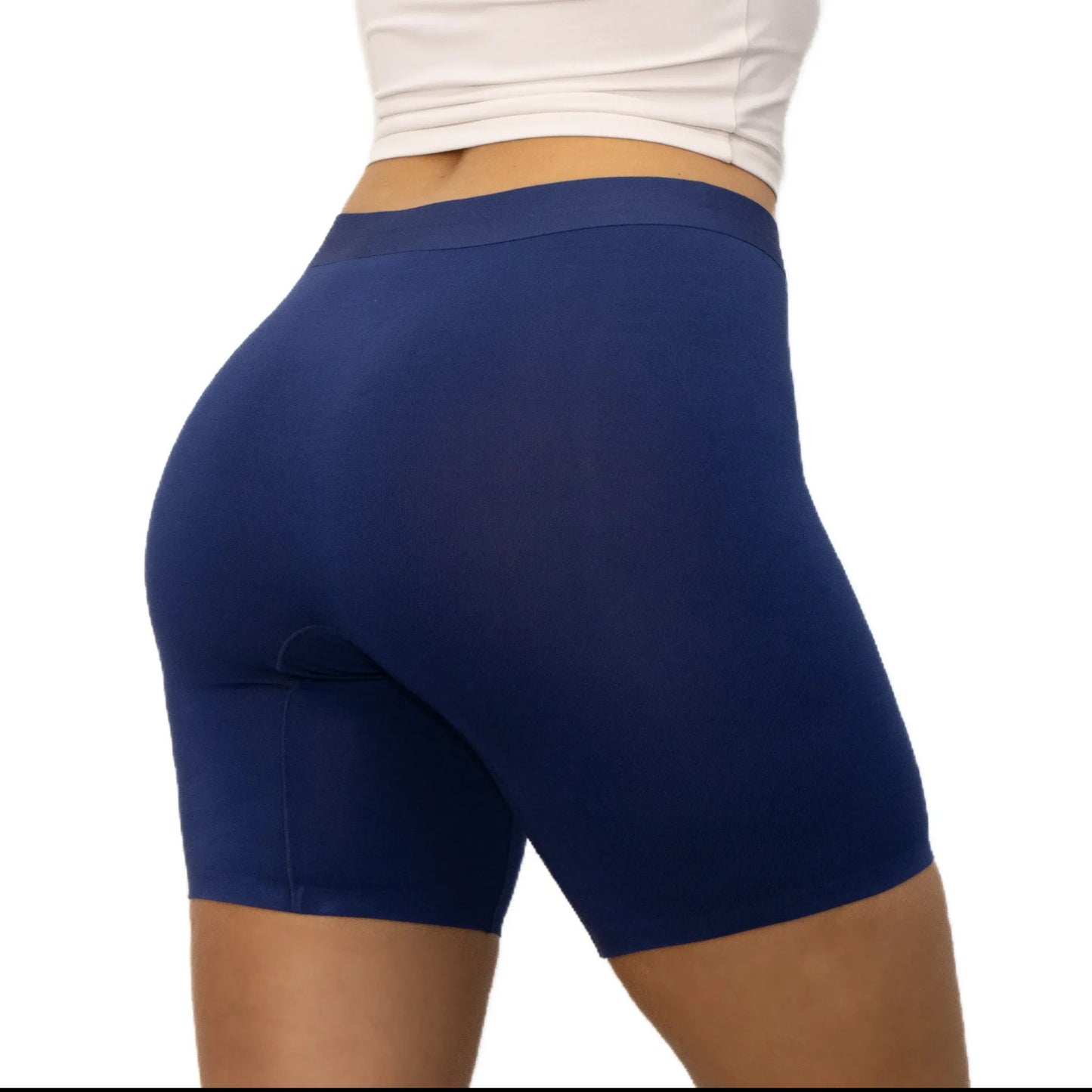 puresnug ladies' boxer briefs side view in navy colour