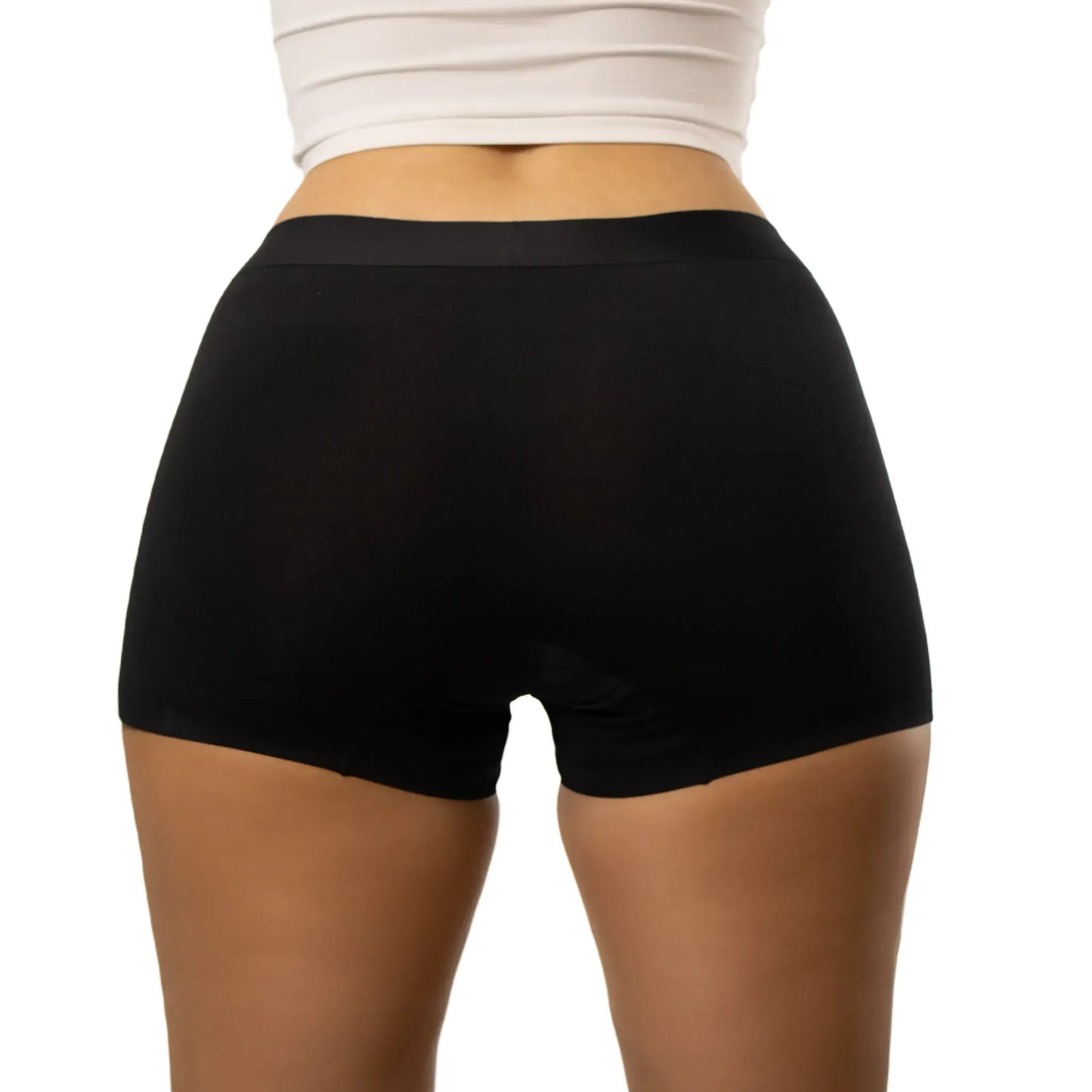 Classic Black (3″ Inseam) Boyleg Briefs w/ Attached Gusset