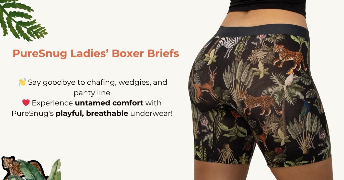 Unleash Your Inner Wildness with PureSnug's Jungle Print Underwear! 🐆🌿