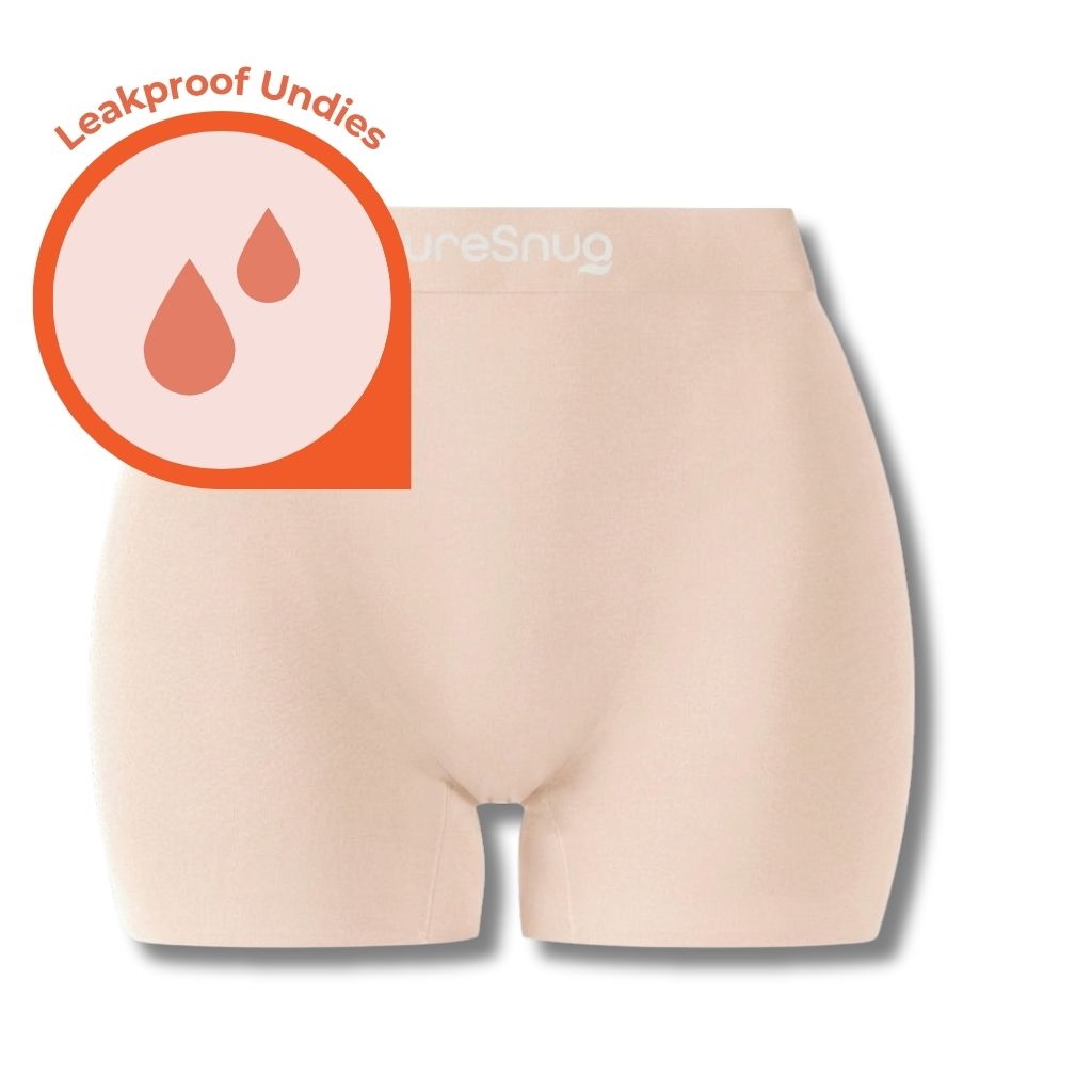 Light Beige Leakproof Boxer Briefs (4" Inseam)