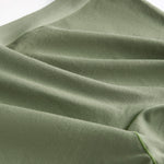 side view of breathable cotton women’s 8 inch biker underwear in olive green