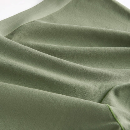 Olive Green (8" inseam) High-Waisted Cotton Biker Briefs