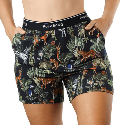 Stretchy, breathable women's lounge shorts that are the most obvious comfy choice for binging Netflix in or as ultra soft pyjamas. Available in all sizes for all women including XXXL.