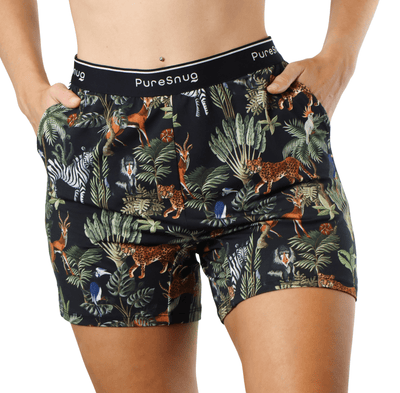 Women's Wild Jungle Print Lounge Shorts