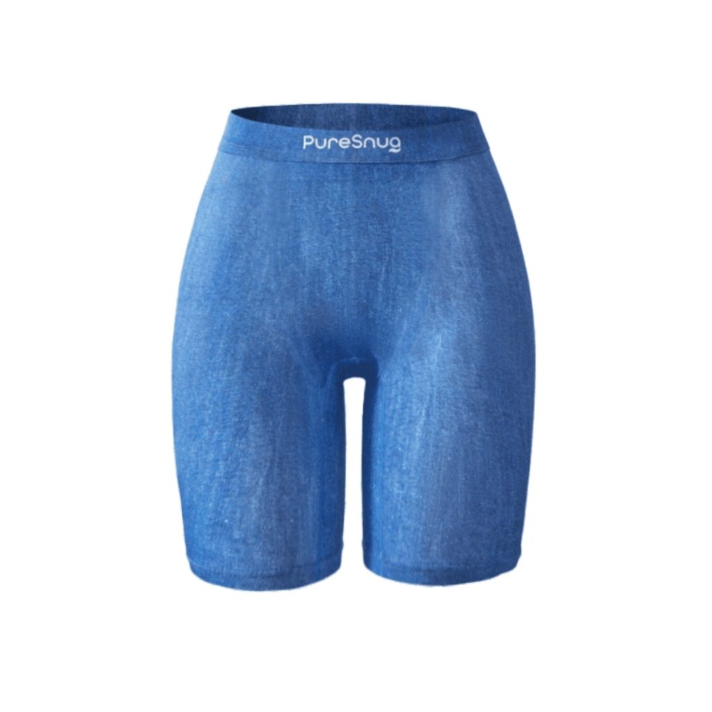 Denim Ease (8" inseam) High-Waisted Biker Briefs
