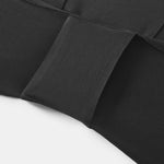 pure snug Black underwear with a floating gusset, designed to accommodate pads with wings