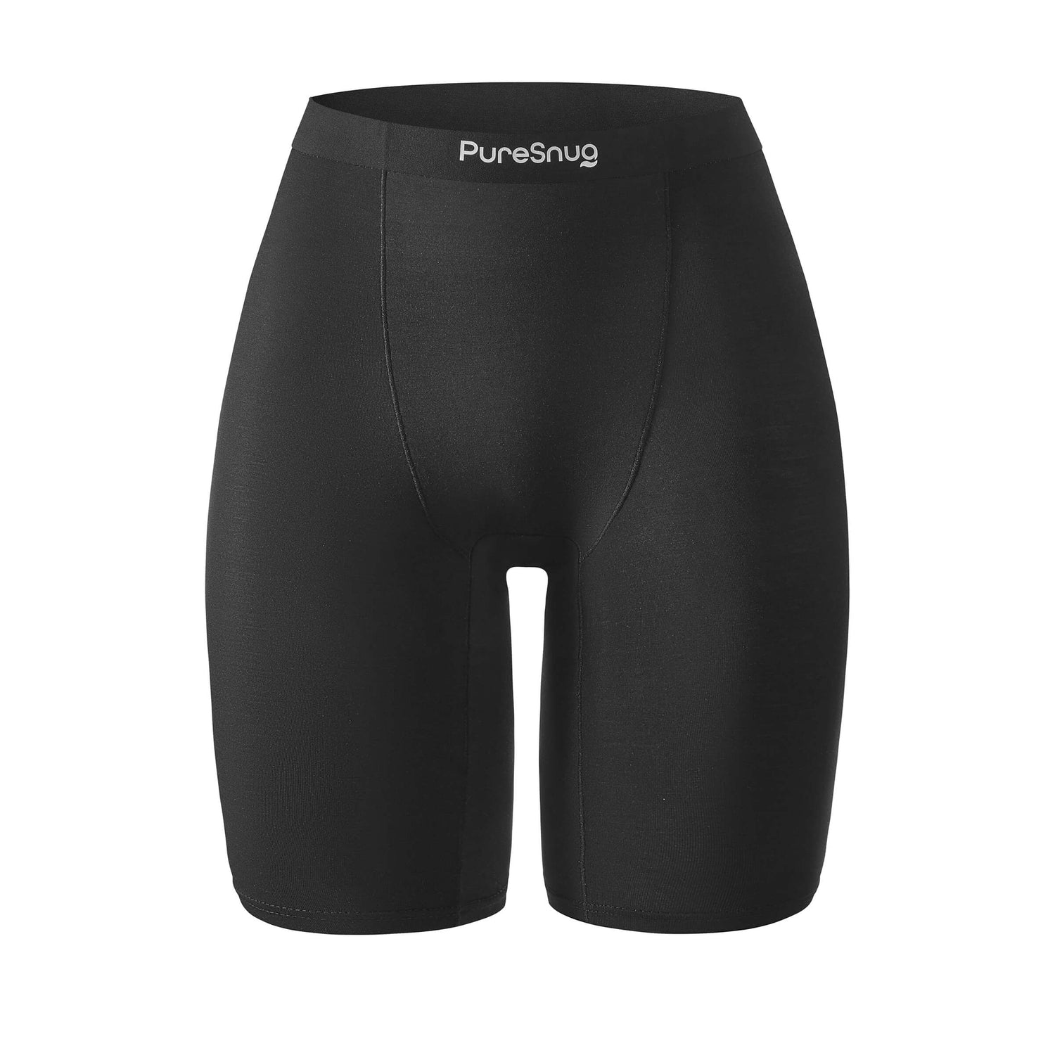 Black (High-Waisted 8") Leakproof Biker Briefs