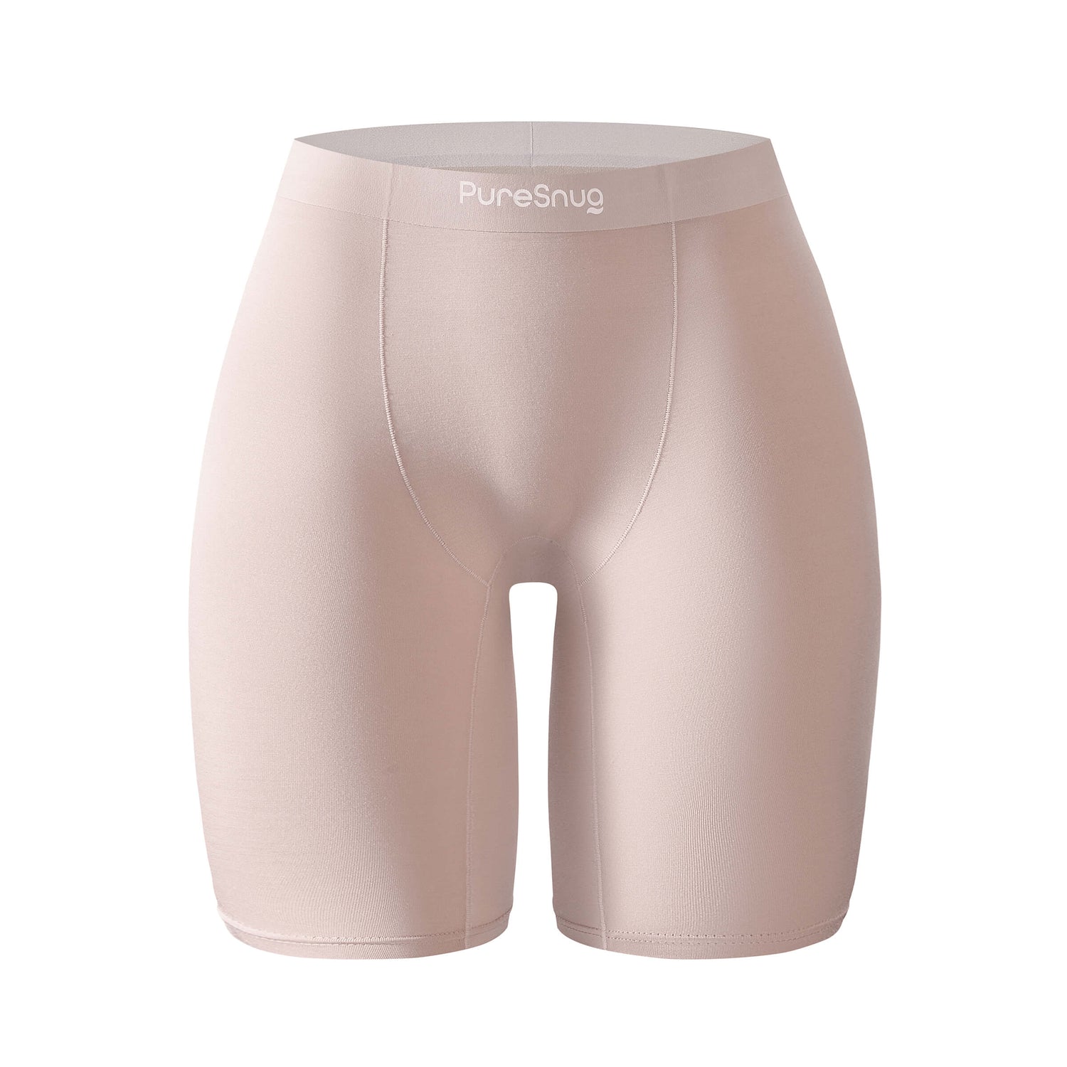 Light Beige Mid-rise (8" Inseam) Biker Shorts
