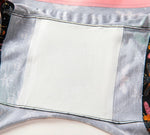 Close-up of PureSnug biker shorts attached white gusset