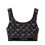 Back view of PureSnug Bees Crop Top showcasing wide shoulder straps and a smooth, seamless finish for everyday wear.