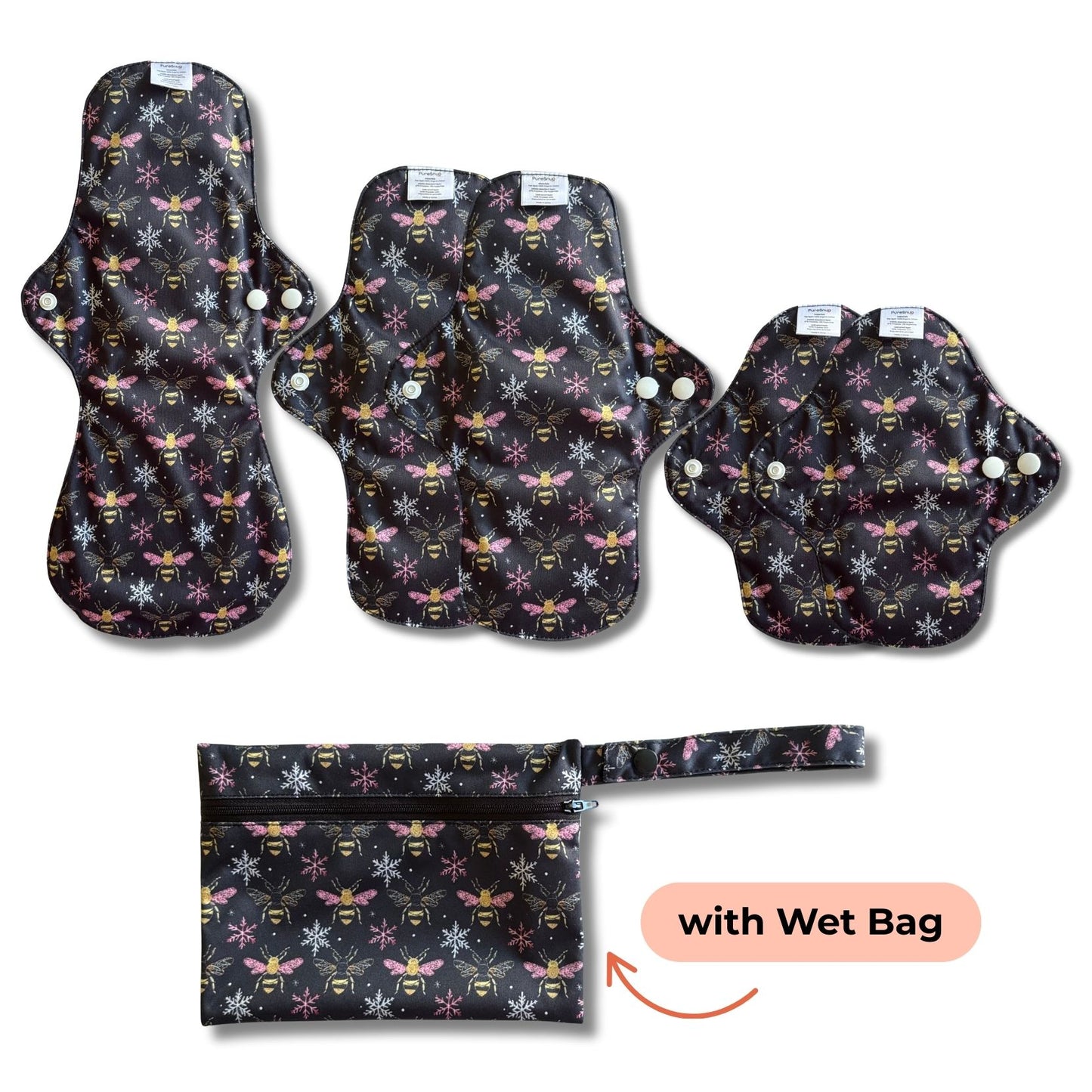 Reusable Mixed Pads - 5pcs w/ Wet Bag