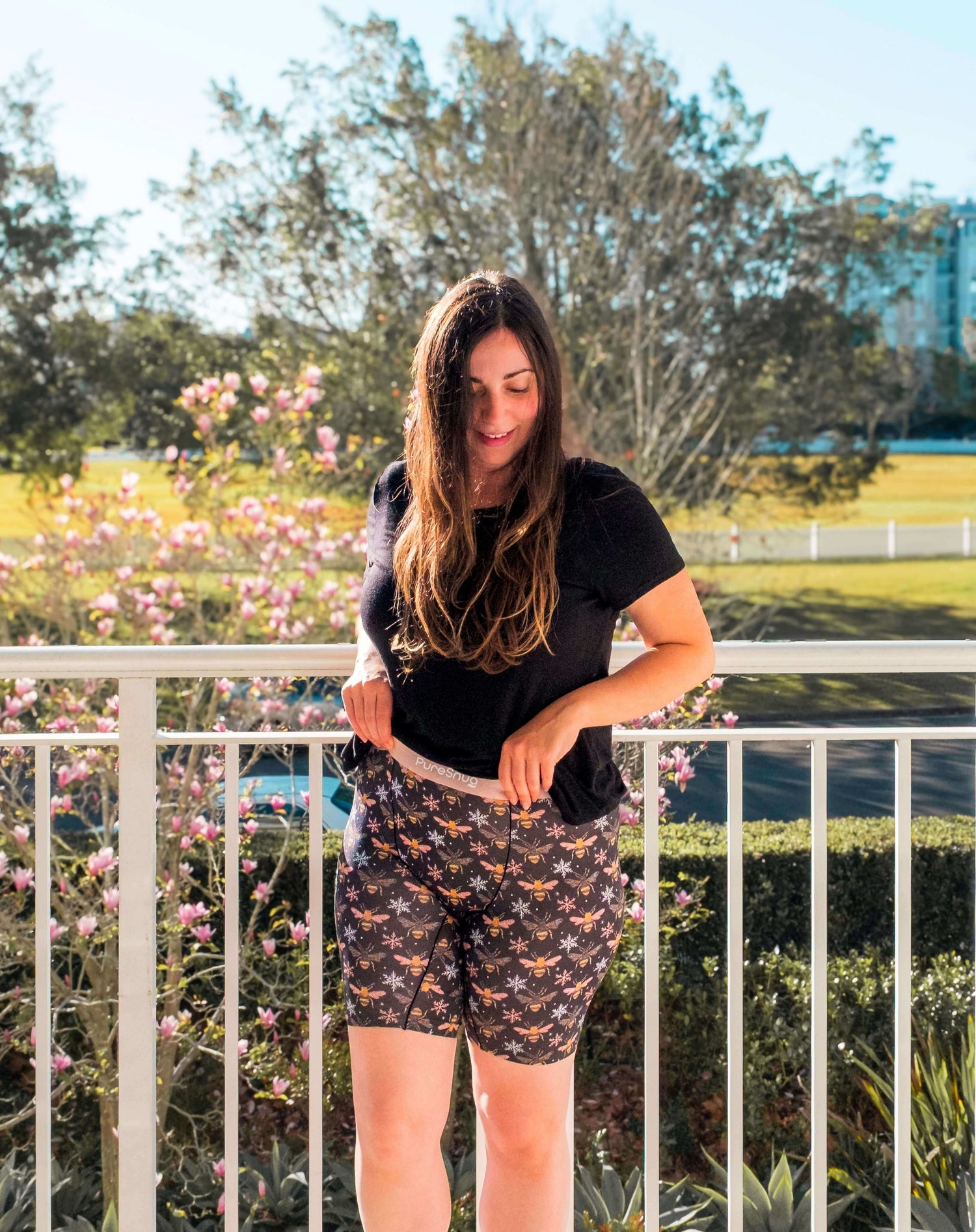 Bees on the Knees (High-Waisted 8" Inseam Biker)