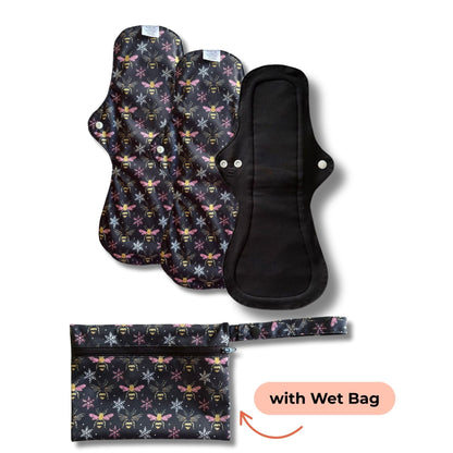 Reusable Night Pads - 3pcs w/ Wet Bag