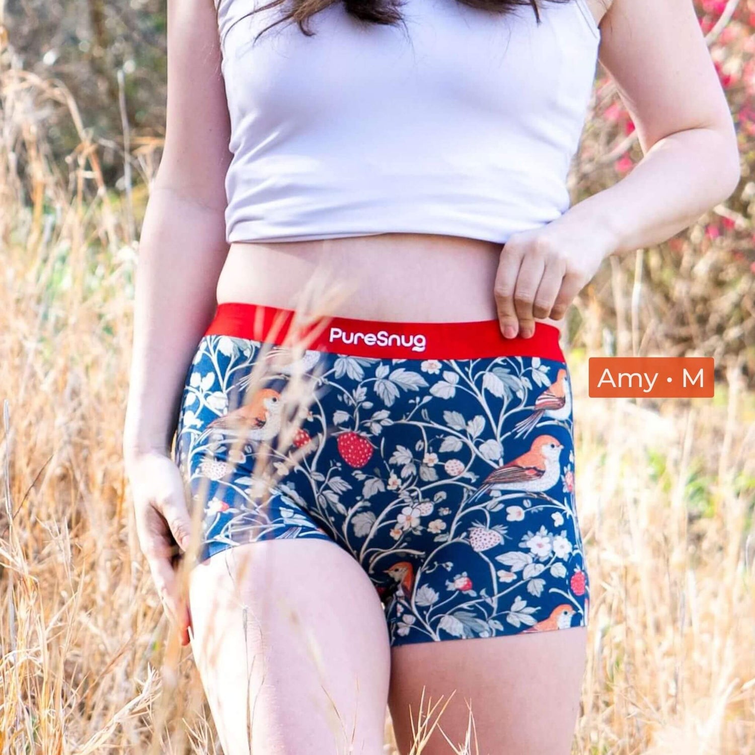 Berries & Birds (3" inseam) Women's Boyleg Briefs