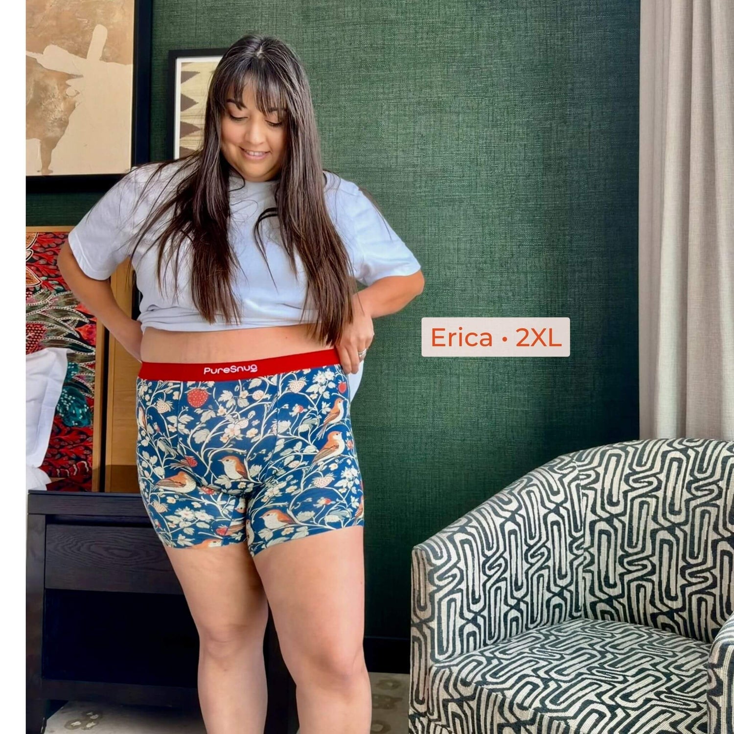 Berries & Birds (5" inseam) Women's Boxer Briefs