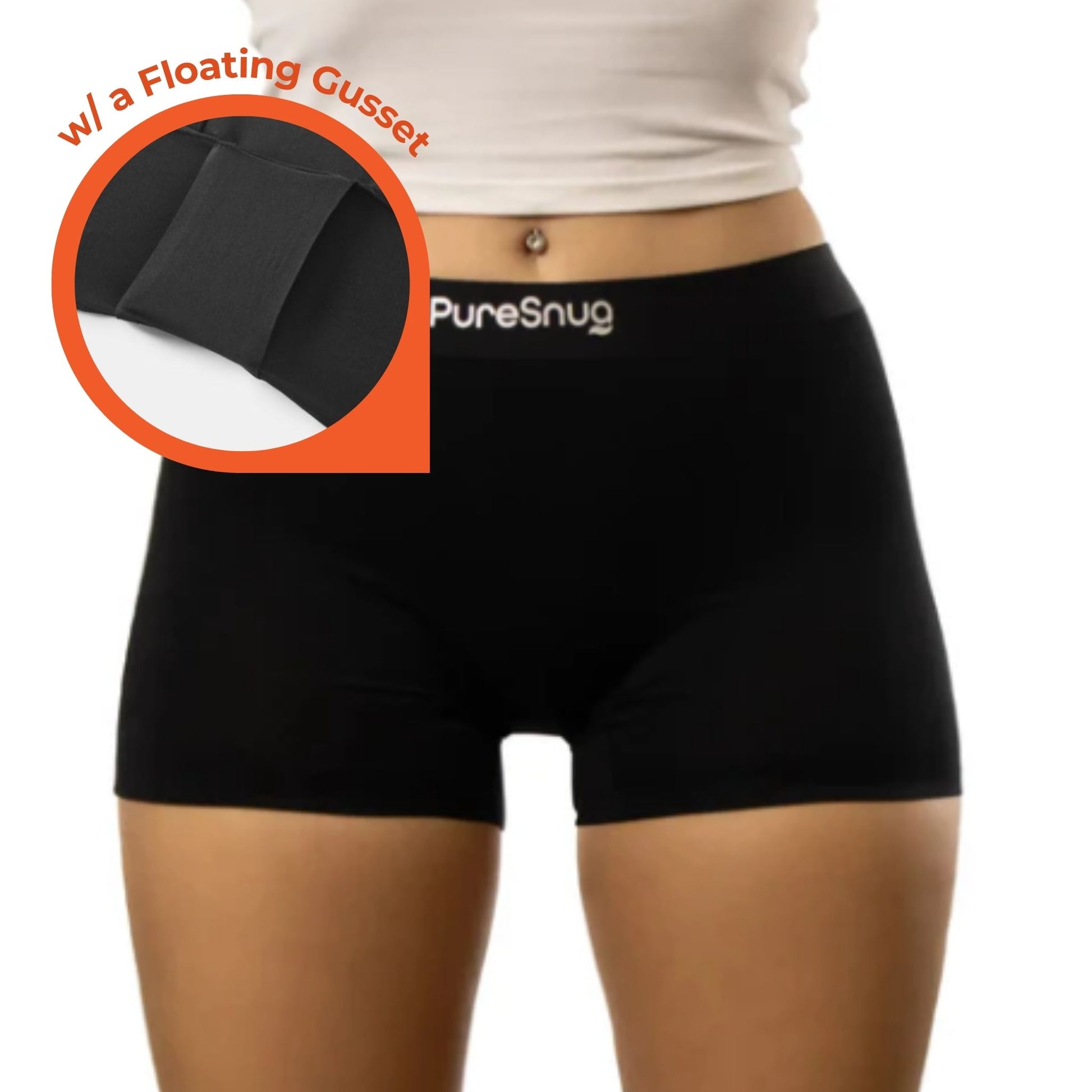puresnug boyleg underwear in black,  AU