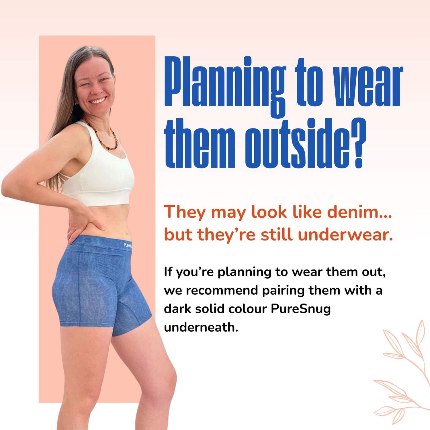 Denim Ease (3" inseam) Women's Boyleg Briefs (XS - 5XL)