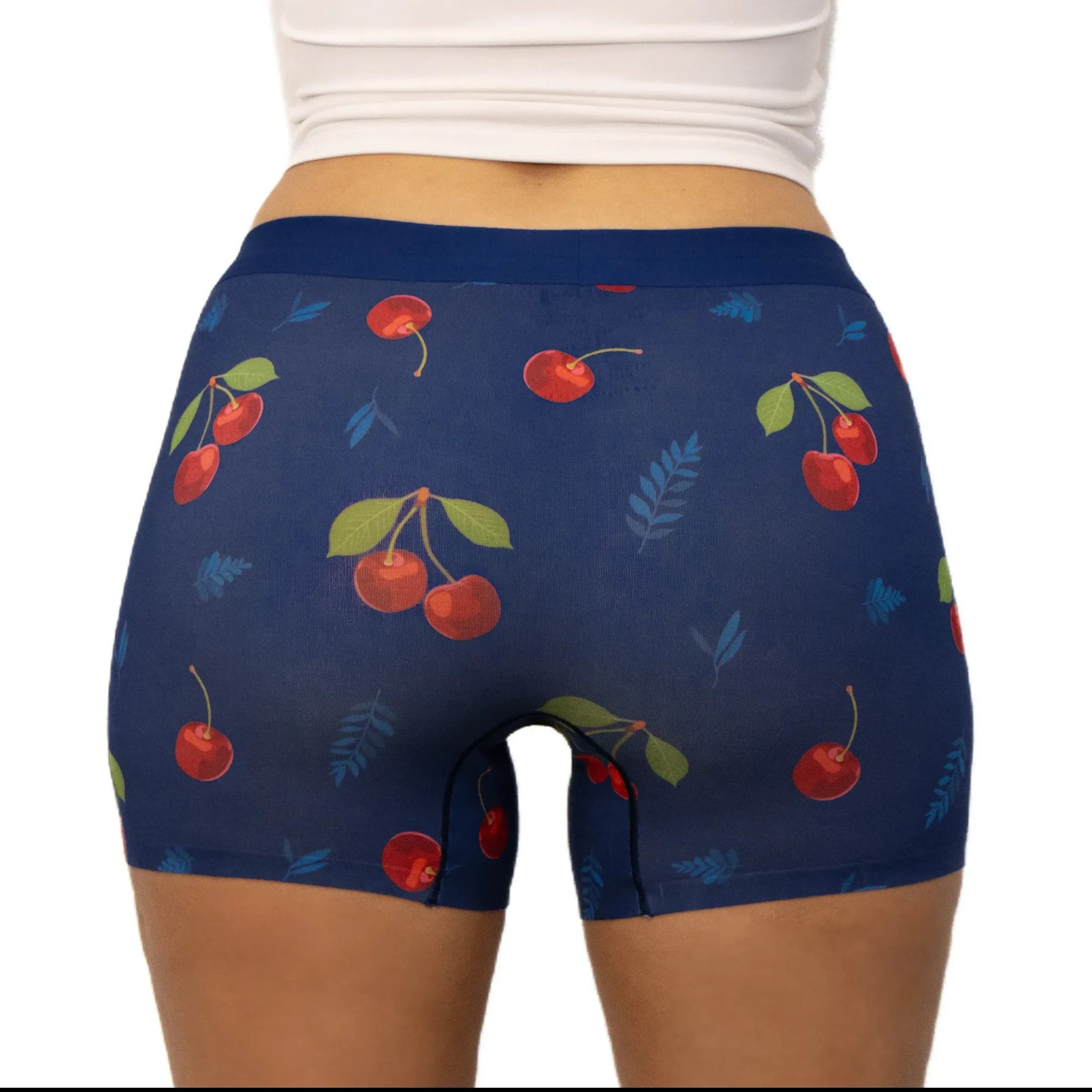 puresnug cherry print boyleg back view