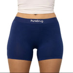puresnug  boyleg briefs front view in navy colour