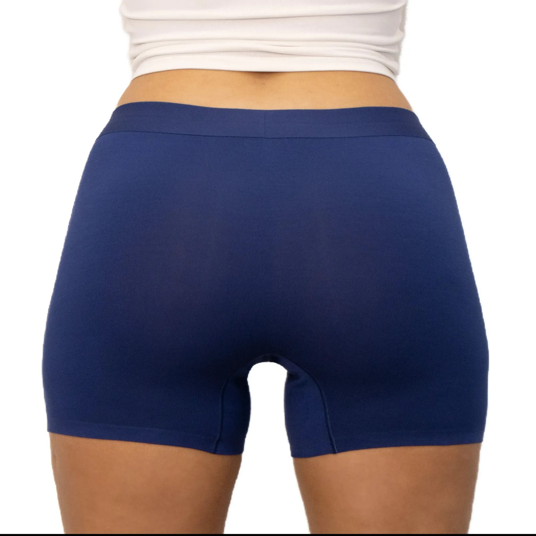 puresnug boyleg briefs back view in navy colour