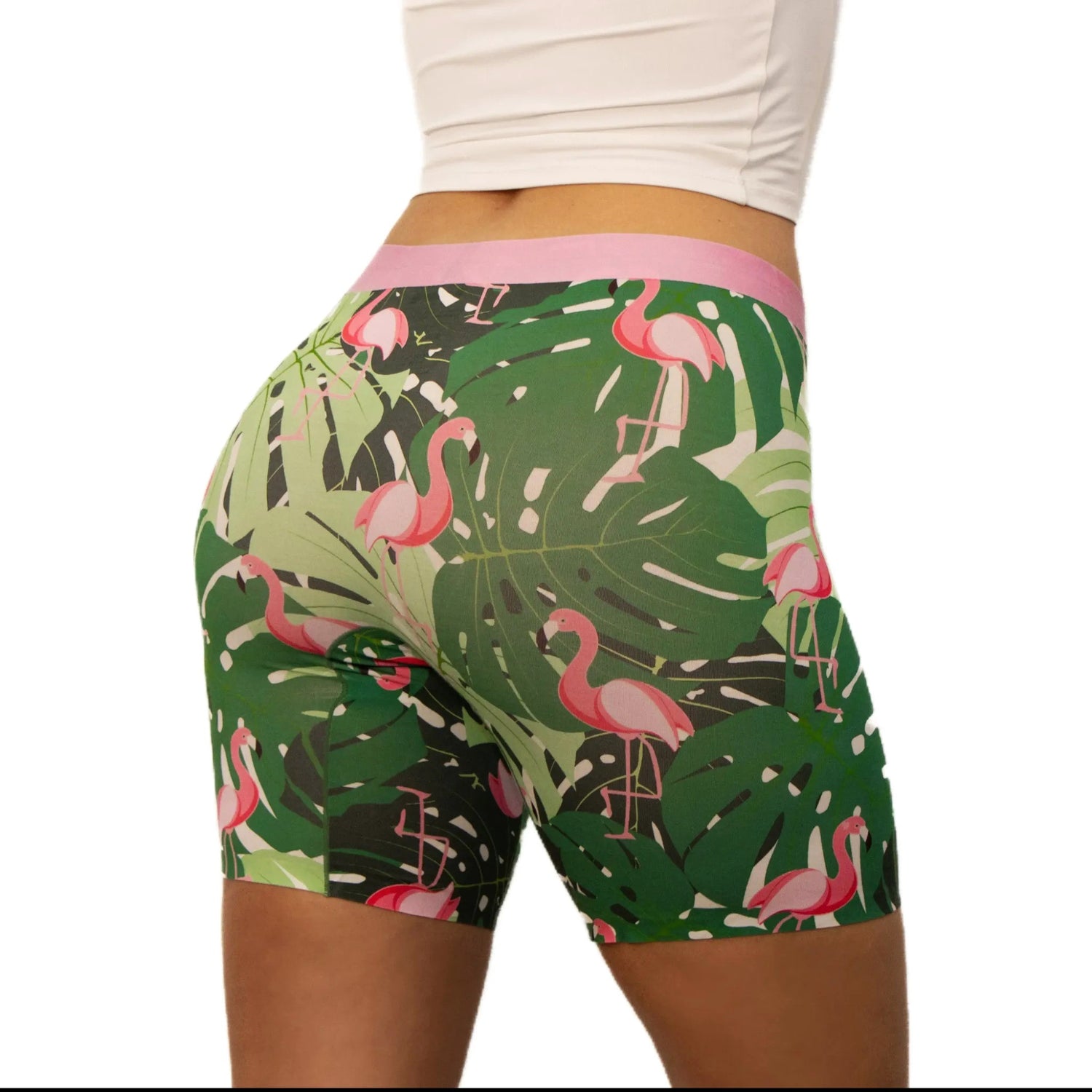 puresnug flamingo print ladies' boxer briefs side view