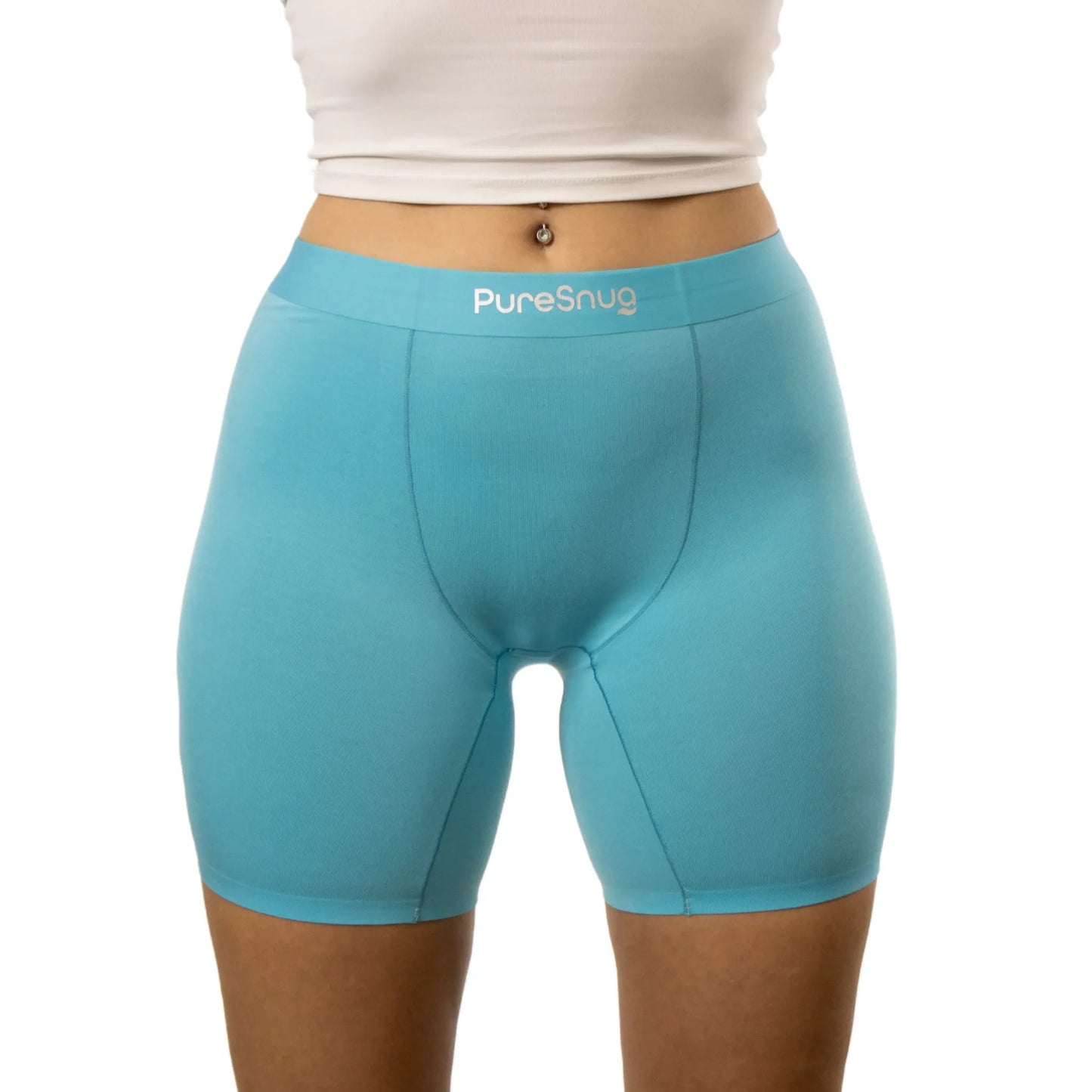 puresnug boxer briefs in aqua color,no panty line, no ride up, no wedgies, no chafing design, AU