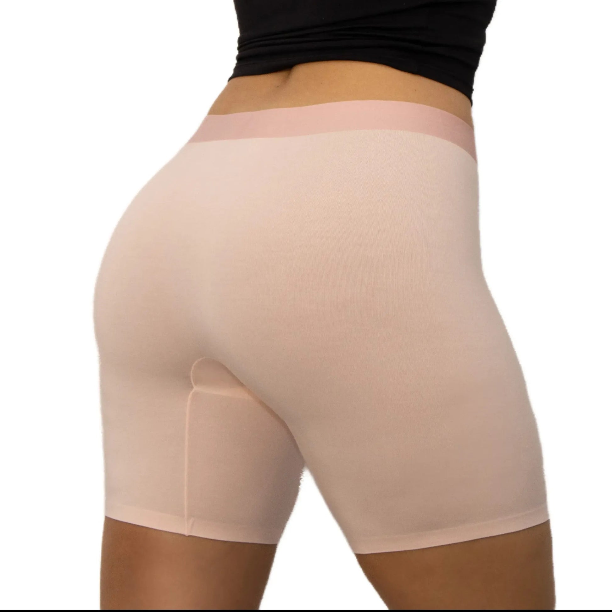 puresnug ladies' boxer briefs side view in pink colour