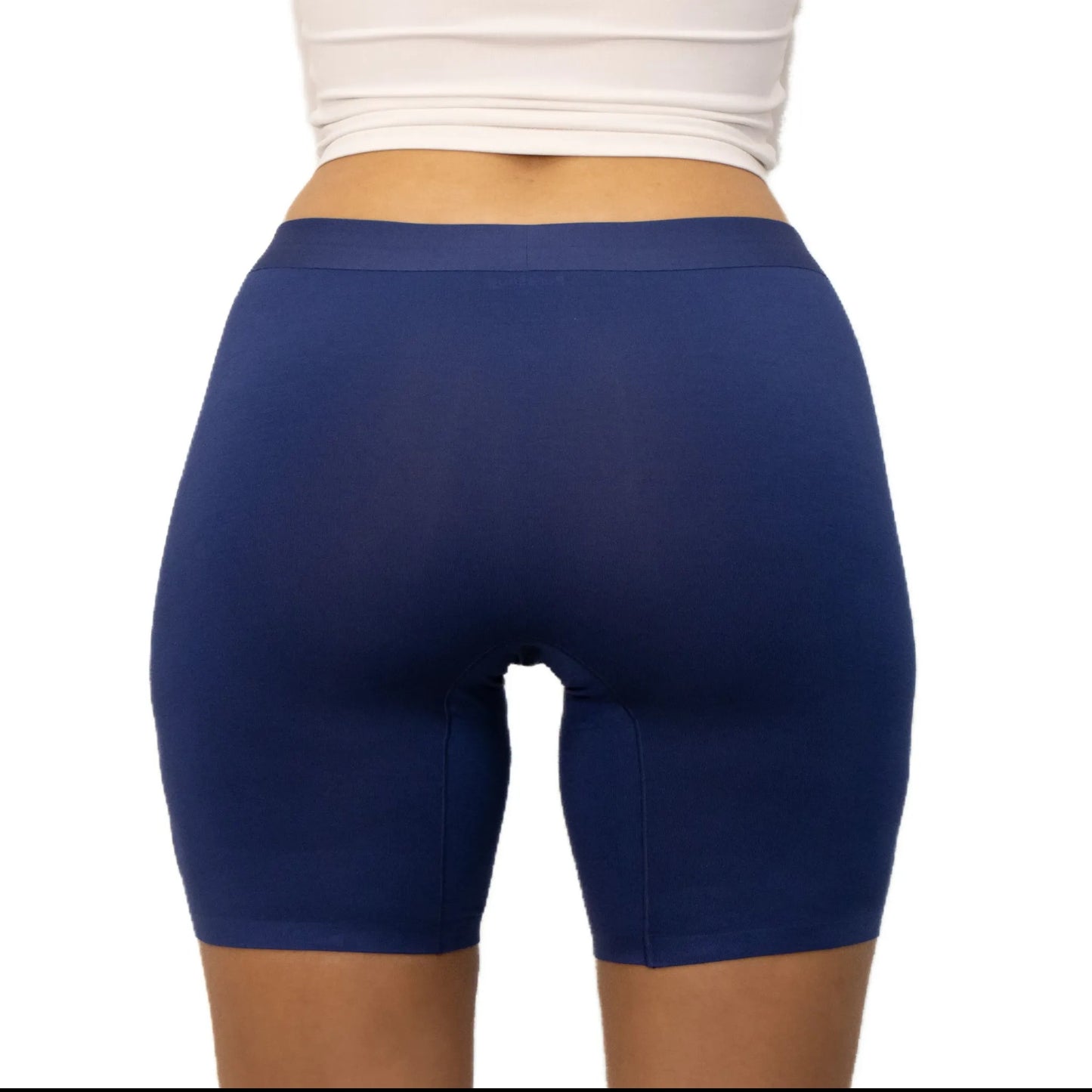 puresnug ladies' boxer briefs back view in navy colour