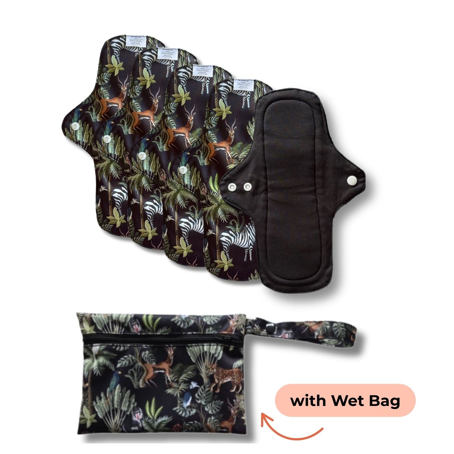 Reusable Day Pads - 5pcs w/ Wet Bag