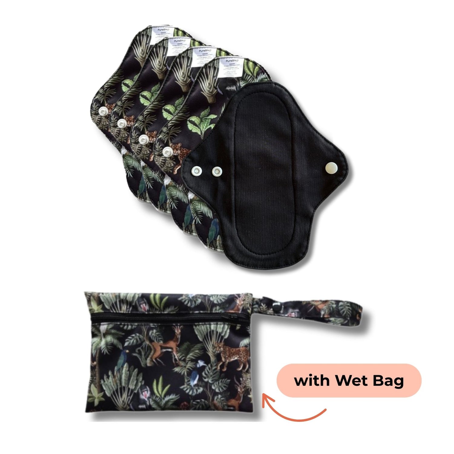 Reusable Panty Liners - 5pcs w/ Wet Bag