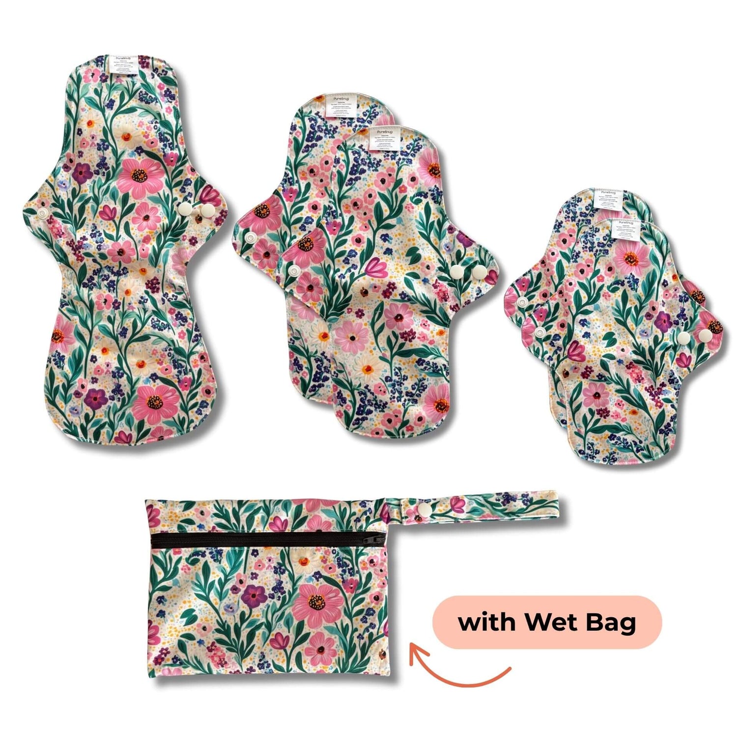 Reusable Mixed Pads - 5pcs w/ Wet Bag