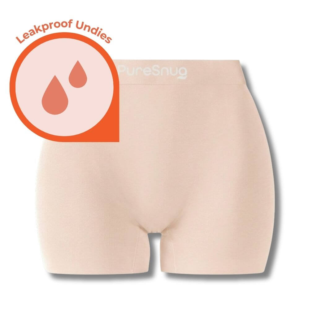 Light Beige Leakproof Boxer Briefs (4" Inseam)