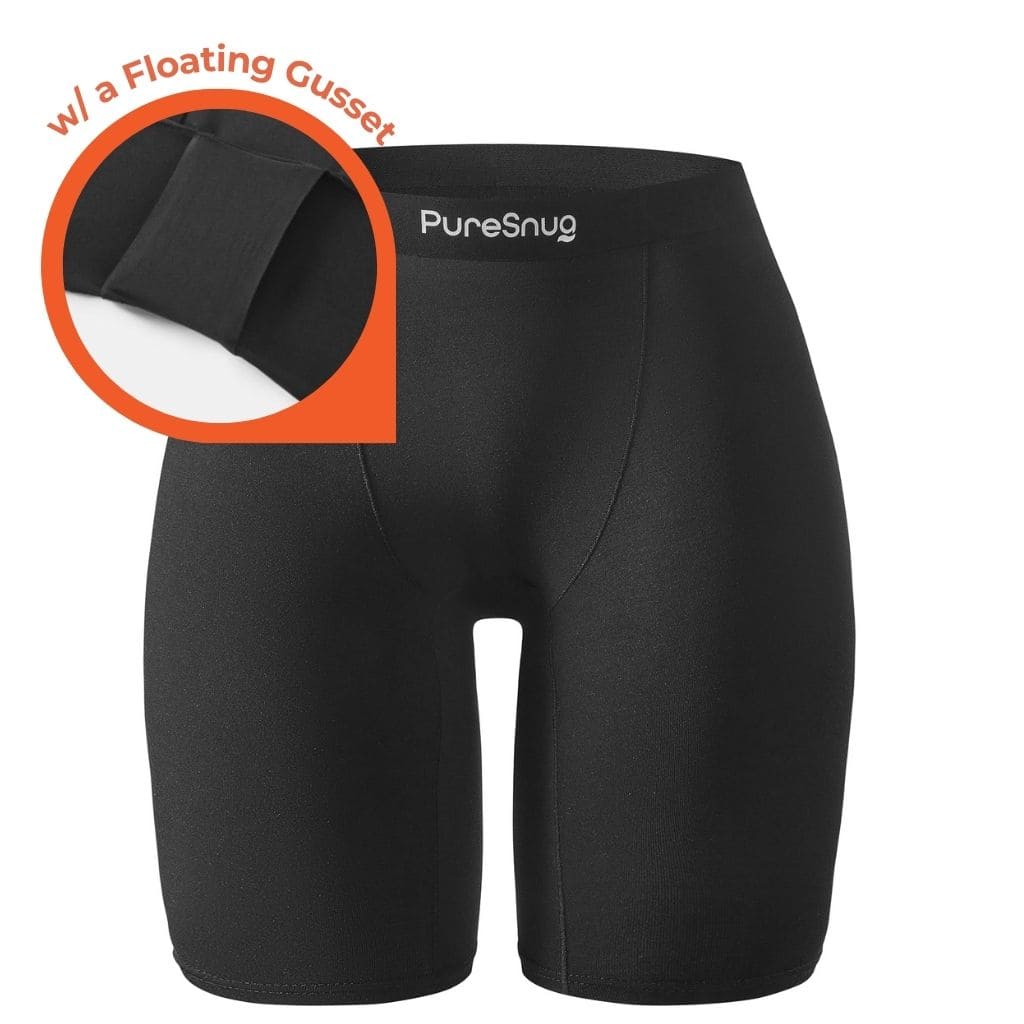 Black Mid-rise (8" inseam) Women's Biker Briefs