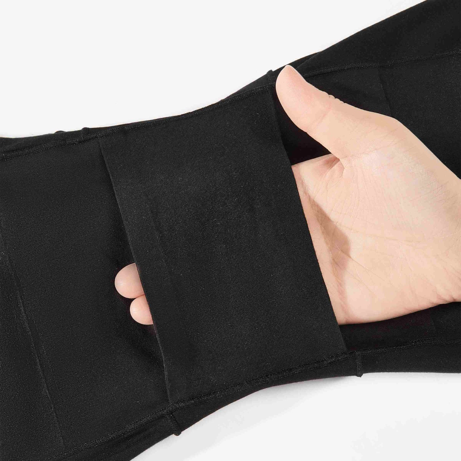 Black (High-Waisted 8") Leakproof Biker Briefs