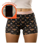 Pure Snug bees print boyleg briefs with a black colour floating gusset, works well with pads or pads with wings.   
