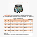 PureSnug Lounge Shorts size chart, aligned with undie sizes, designed with a relaxed, loose fit for all-day comfort.